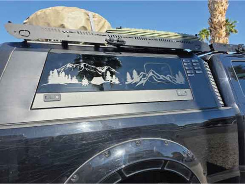 Mountain camping truck window decals stickers